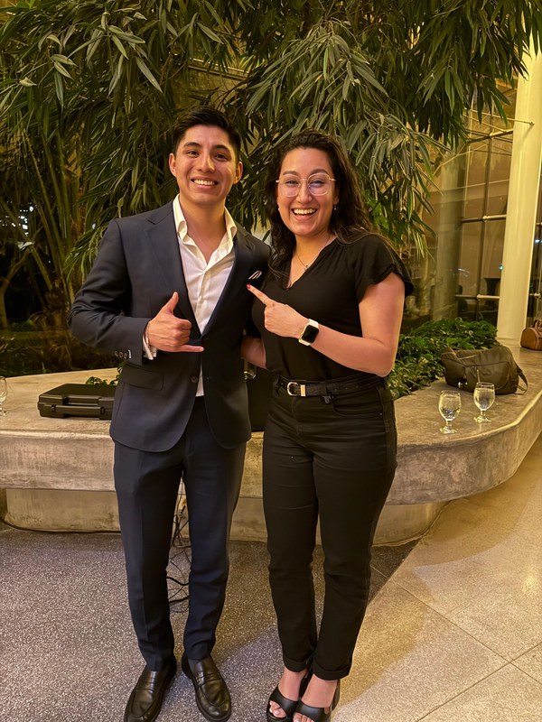 Nohelia con Marcelo Gutiérrez